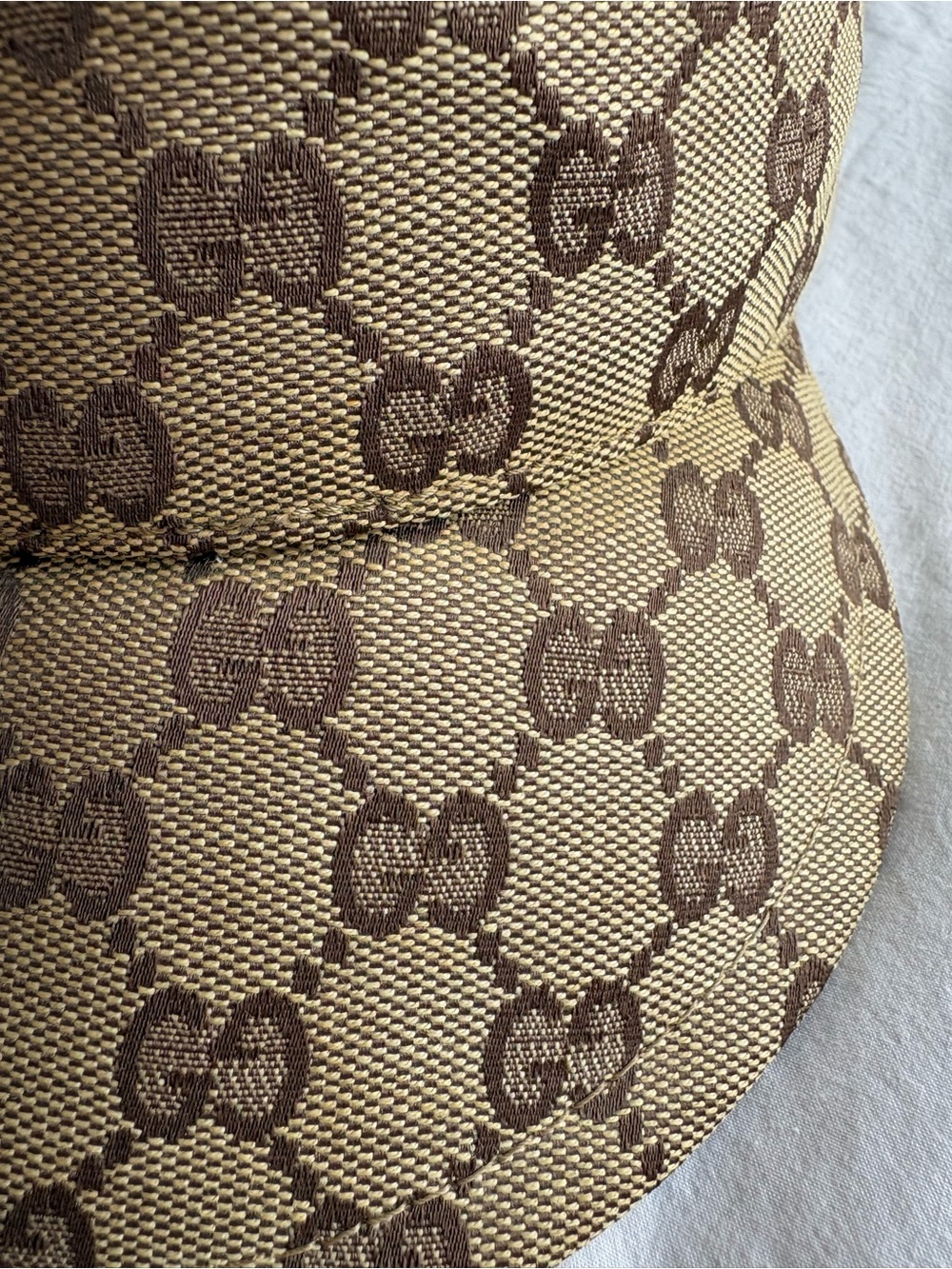Vintage 99/00 Tom Ford Era Gucci GG Monogram Canvas Sun Visor Adjustable Size M - Picture 3 of 12